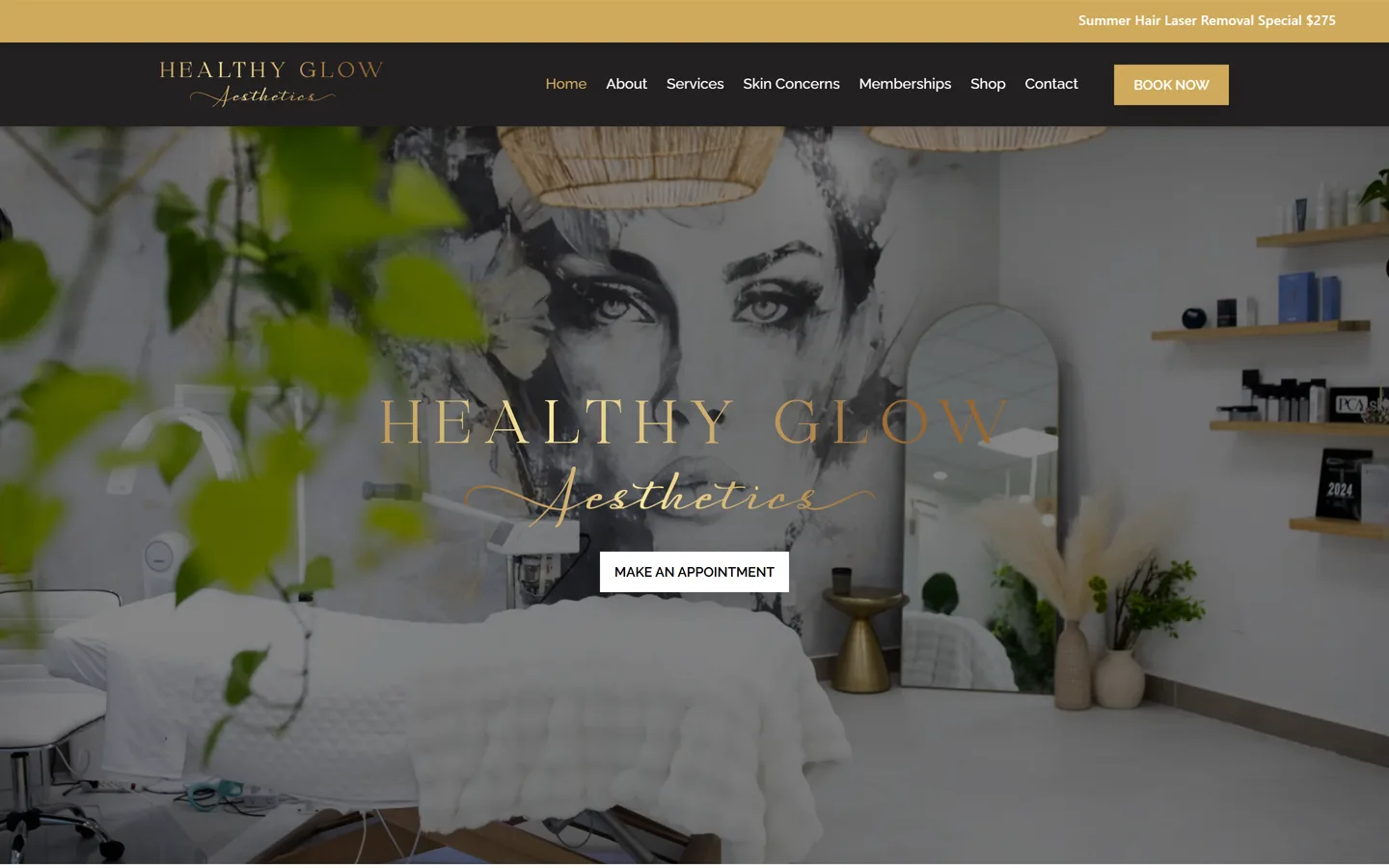 Healthy Glow Aesthetics project preview